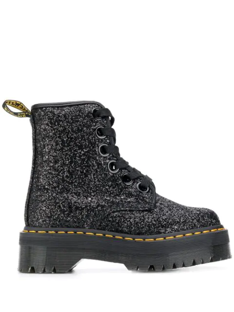black glitter molly dr martens