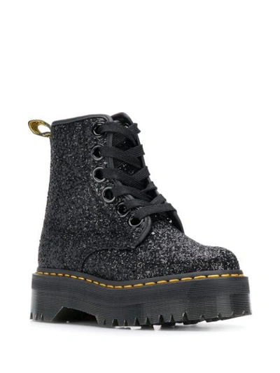 Shop Dr. Martens' Molly Glitter Boots In Black