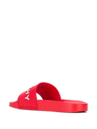 Shop Givenchy Logo Slides In Red