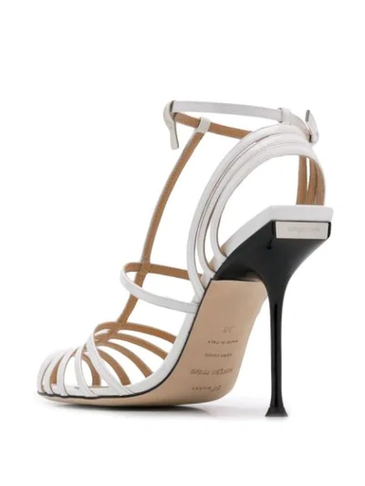 Shop Sergio Rossi Strappy Sandals In White