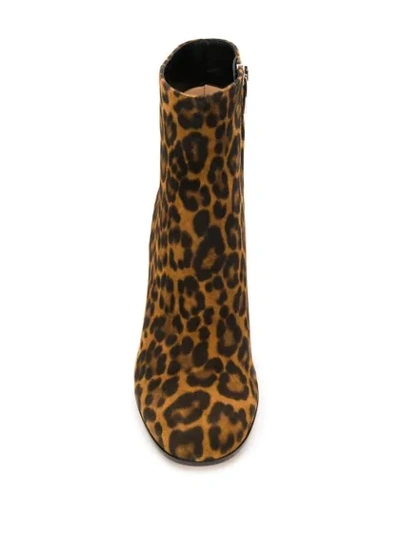 Shop Gianvito Rossi Leopard Ankle Boots In Txsleo