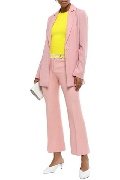 Shop Emilio Pucci Wool-blend Crepe Kick-flare Pants In Baby Pink