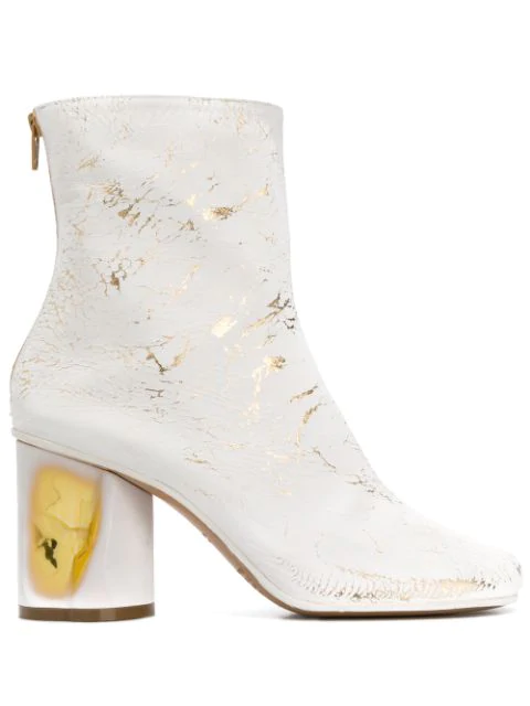 designer white ankle boots