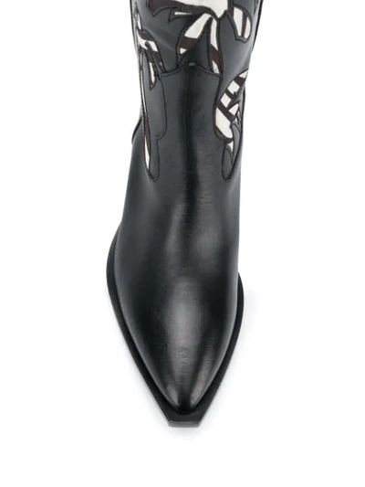 Shop A.f.vandevorst Palm Tree Patterned Boots In Black