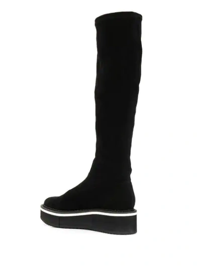 Shop Clergerie Boy Platform Knee-high Boots In Black