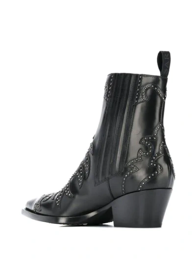 Shop Sartore Stud-embellished Ankle Boot In Black