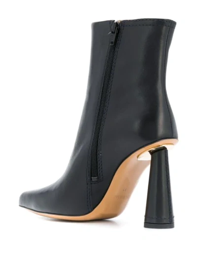 Shop Jacquemus Cone Heel Ankle Boots In Black