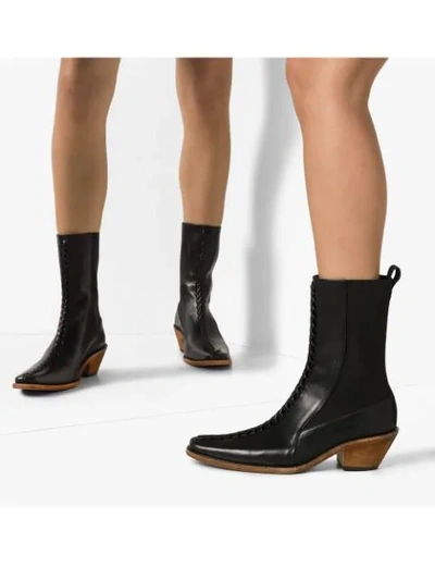 Shop Haider Ackermann Ela 50mm Ankle Boots In Black