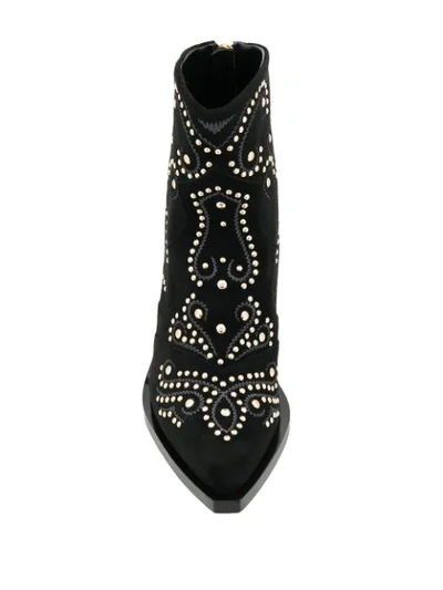 Shop Twinset Studded Boots In Black