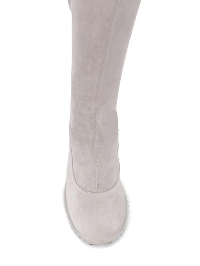 Shop Le Silla Reiko Over The Knee Bootsround In Grey