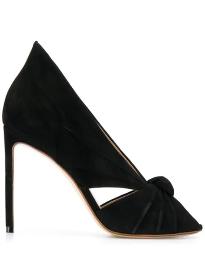 Shop Francesco Russo Knot Detail Pumps In Black