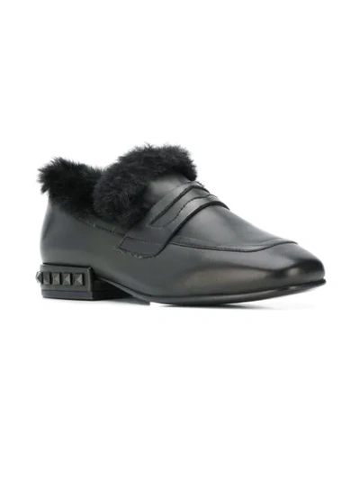 Shop Ash Ever Tommy Loafers In Black