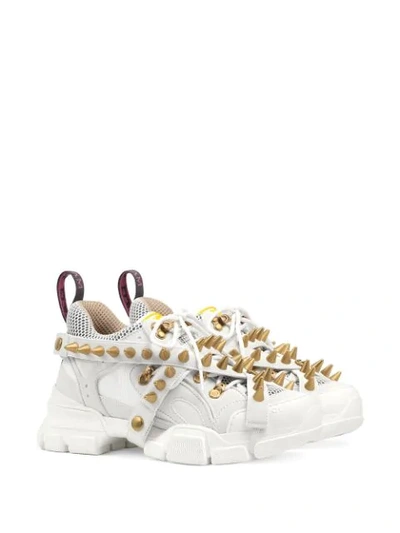 Shop Gucci Flashtrek Sneakers In White