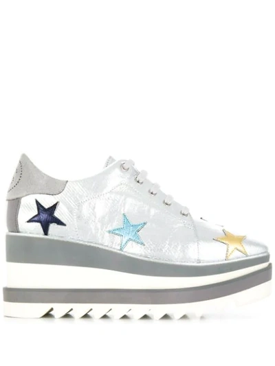 Shop Stella Mccartney Sneak-elyse Star Sneakers In Silver