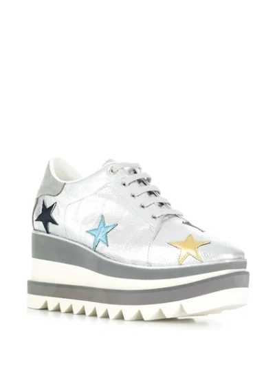 Shop Stella Mccartney Sneak-elyse Star Sneakers In Silver