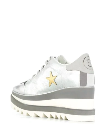 Shop Stella Mccartney Sneak-elyse Star Sneakers In Silver