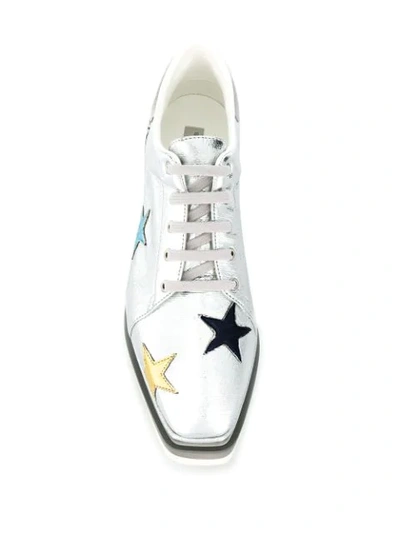 Shop Stella Mccartney Sneak-elyse Star Sneakers In Silver