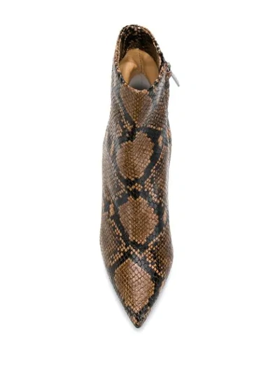 Shop The Seller Snakeskin-effect Ankle Boots In Brown