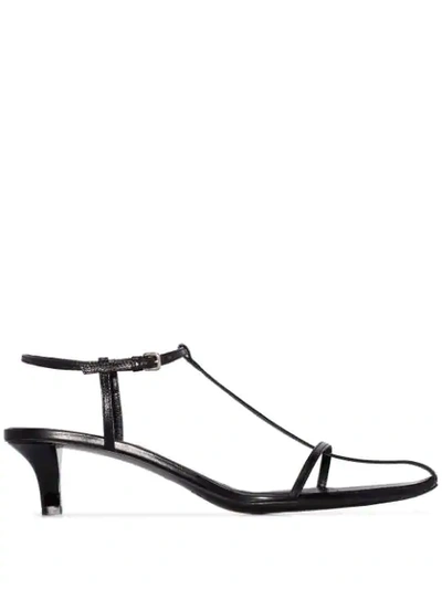 Shop Jil Sander Strappy 40mm Sandals In Black