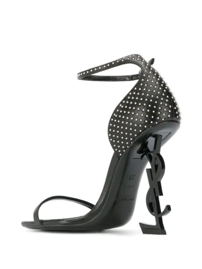 Shop Saint Laurent Opyum 110mm Sandals In Black