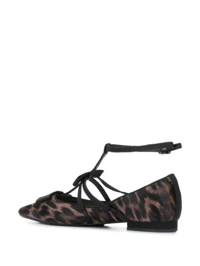 ANNA BAIGUERA LEOPARD PRINT BALLERINAS - 大地色