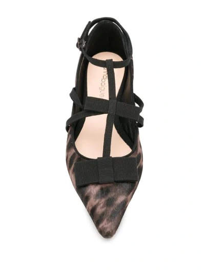 Shop Anna Baiguera Leopard Print Ballerinas In Neutrals