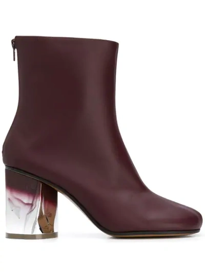 Shop Maison Margiela Crushed Heel Ankle Boots In Brown