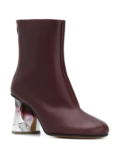 Shop Maison Margiela Crushed Heel Ankle Boots In Brown