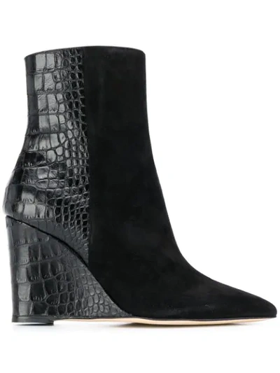 Shop Giuseppe Zanotti Kristen Wedge Boots In Black