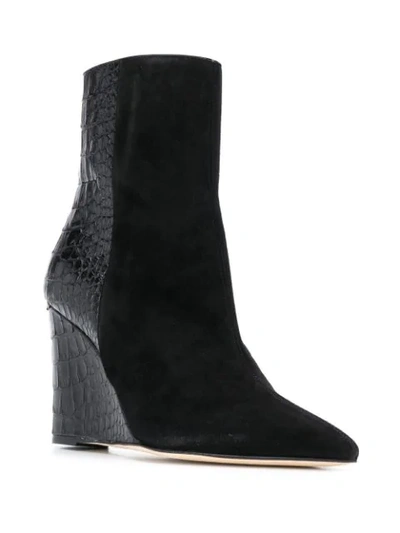 Shop Giuseppe Zanotti Kristen Wedge Boots In Black