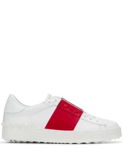 Shop Valentino Garavani Rockstud Untitled Sneakers In White