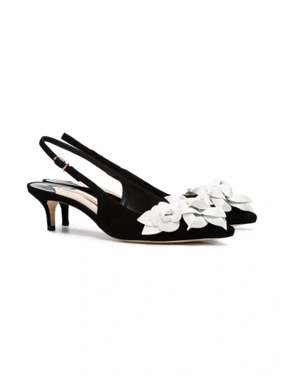 Shop Sophia Webster Black Jumbo Lilico 50 Sling Back Pumps