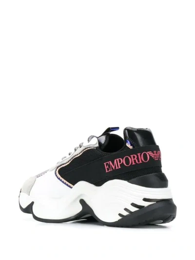 Shop Emporio Armani Chunky Sole Sneakers In Black