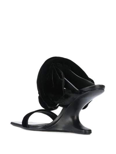 RICK OWENS OVERSIZED ANKLE STRAP SANDALS - 黑色