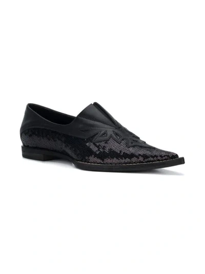 Shop Haider Ackermann Pointed Toe Loafers - Black