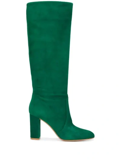 Shop Gianvito Rossi Knee-length Suede Boots In Green