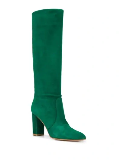 Shop Gianvito Rossi Knee-length Suede Boots In Green