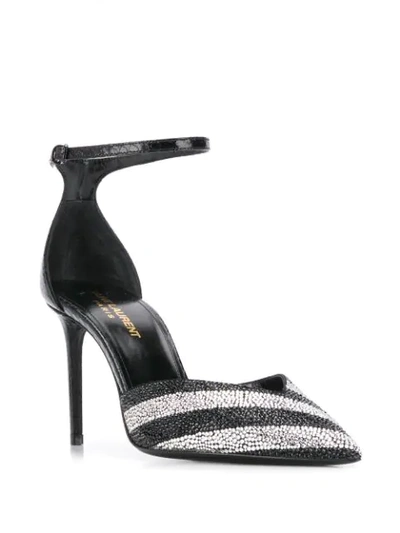 Shop Saint Laurent Zoe Embellished Pumps In Black