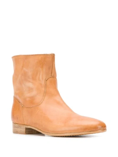 Shop Forte Forte Western Boots In Neutrals