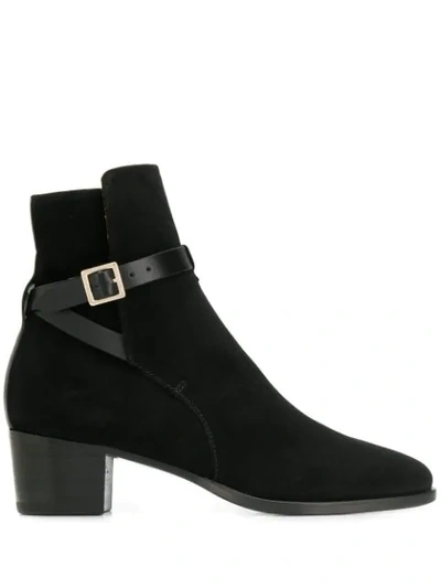 Shop L'autre Chose Buckle Ankle Boots In Black