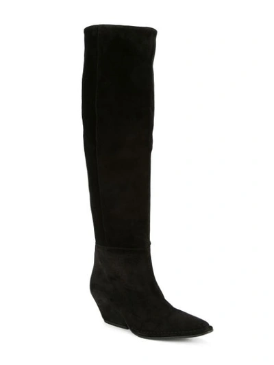Shop Del Carlo Knee High Boots In Black