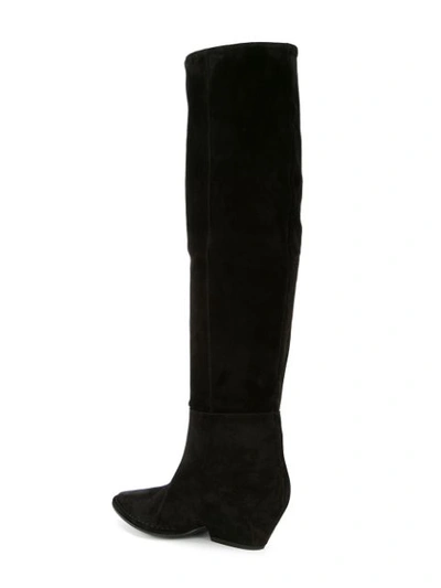 Shop Del Carlo Knee High Boots In Black