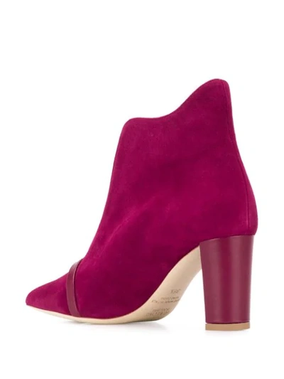 Shop Malone Souliers Front Slit Ankle Boots In Pink