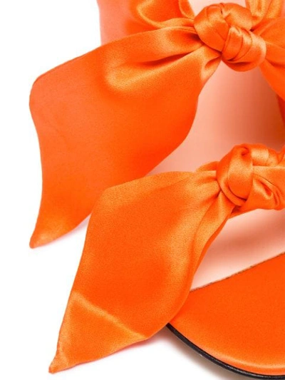 Shop Gia Couture Katia 120mm Bow Sandals In Orange