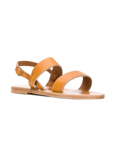 Shop Kjacques Flat Sole Summer Sandals In Neutrals