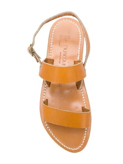 Shop Kjacques Flat Sole Summer Sandals In Neutrals