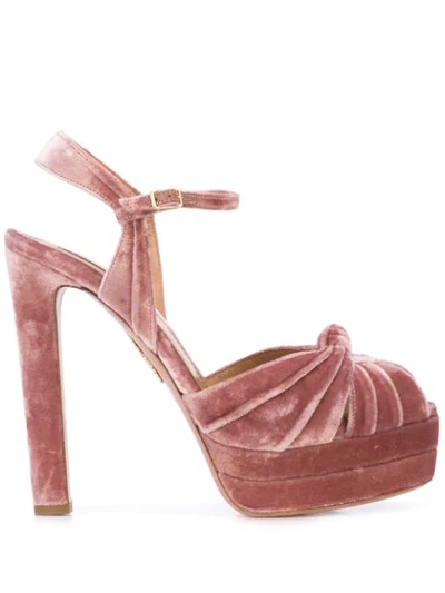 Shop Aquazzura Coquette Sandals In Pink