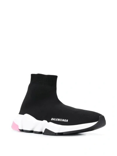 Shop Balenciaga Speed Sock Sneakers In Black