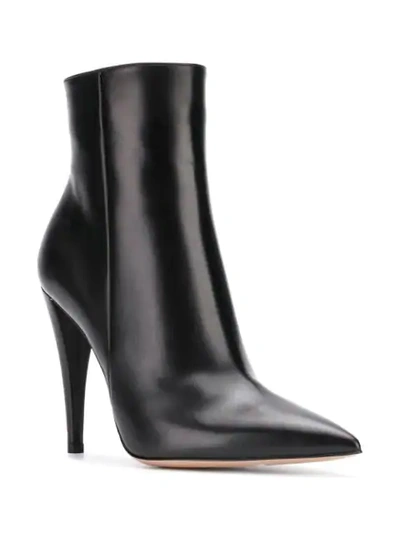 Shop Gianvito Rossi Pointed Ankle Boots In Black