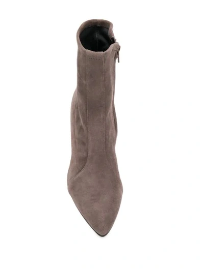 Shop Antonio Barbato Pointed Ankle Boots In Grey